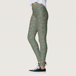 Handmade farbige Weihnachtsblume Leggings