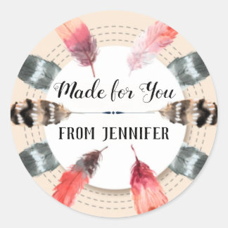 Handmade für Sie Geschenk Cookie-Leckerei Runder Aufkleber