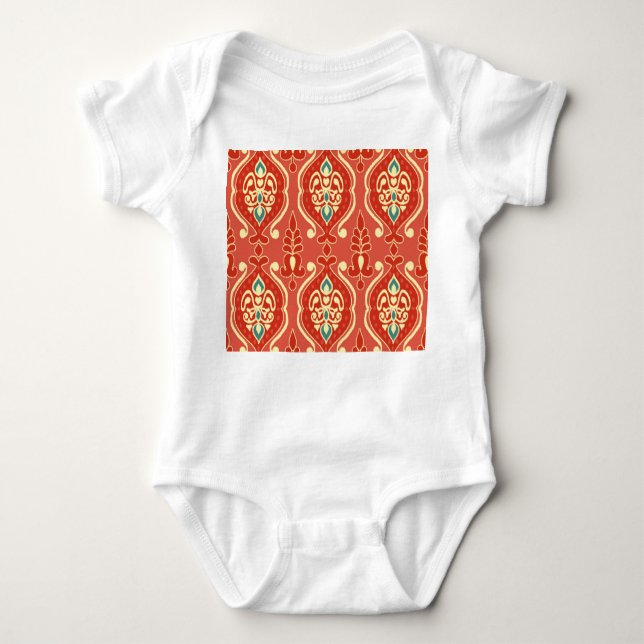 Handmade Ikat: Ethnic Boho Fabric Baby Strampler (Vorderseite)