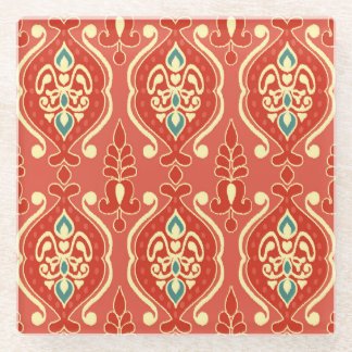 Handmade Ikat: Ethnic Boho Fabric Glasuntersetzer