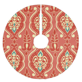 Handmade Ikat: Ethnic Boho Fabric Polyester Weihnachtsbaumdecke