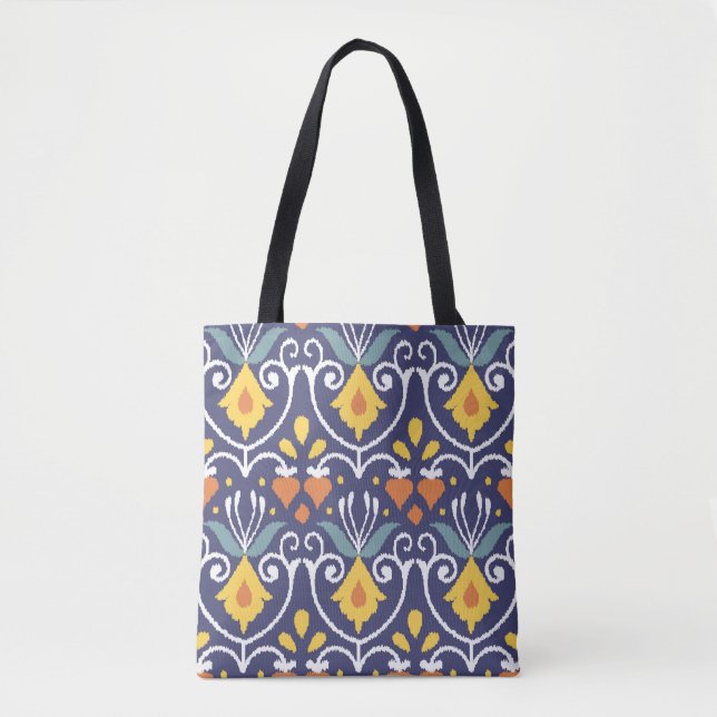 Handmade Ikat: Ethnic Boho Fabric Tasche (Vorderseite)