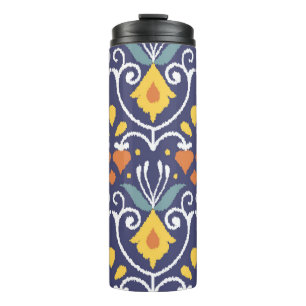 Handmade Ikat: Ethnic Boho Fabric Thermosbecher