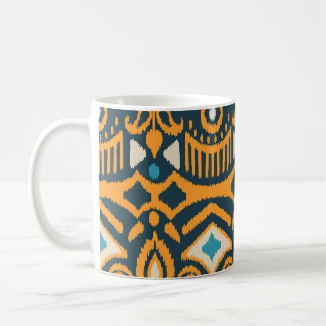 Handmade Ikat: ethnisches Stoffmuster Kaffeetasse (Links)