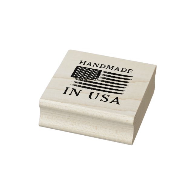 Handmade in USA Rugged American Square Gummistempel (Stempel)