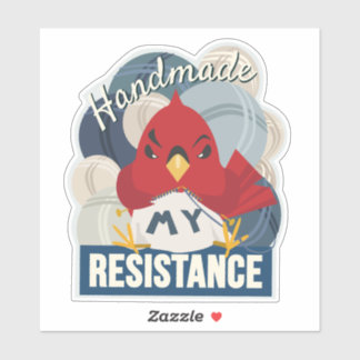 Handmade is My Resistance-Blue Contour sticker