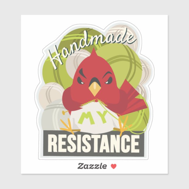 Handmade is My Resistance-Contour shape sticker (Blatt)