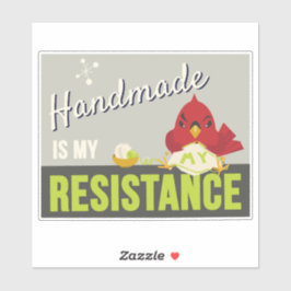 Handmade is My Resistance-Rectangle sticker