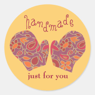 "Handmade Just for You" Aufkleber