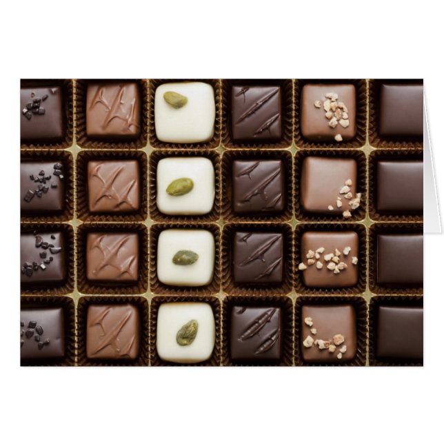 Handmade luxury chocolate in a box (Devant horizontal)