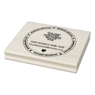 Handmade mit Liebe Business Promo - monochromatisc Gummistempel