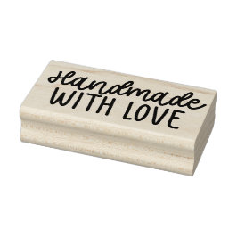 Handmade mit Liebe Business Wood Art Briefmarke Gummistempel