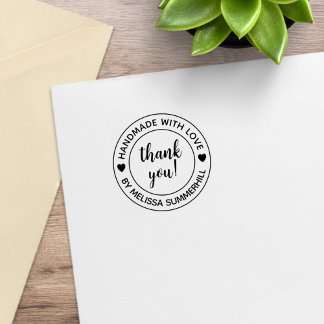 Handmade mit Liebe Danke 1x1 Gummistempel
