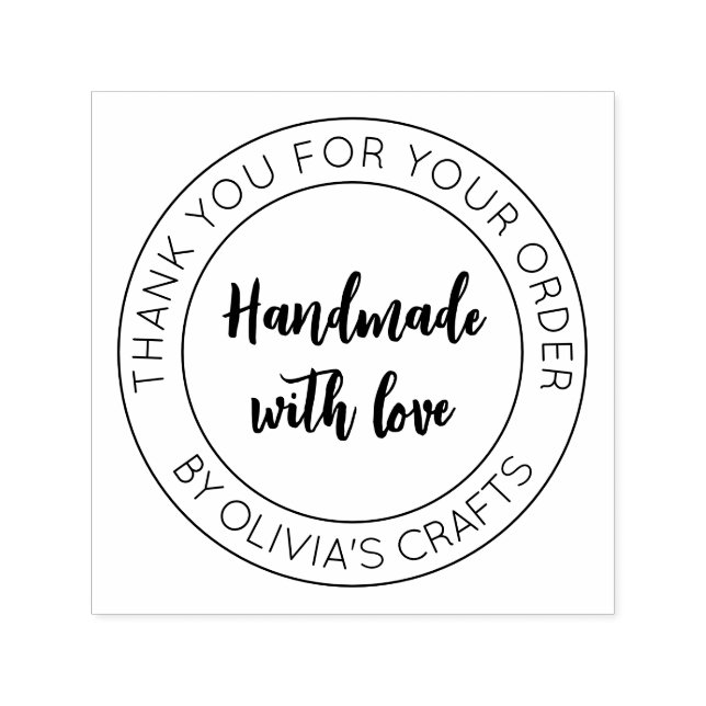 Handmade mit Liebe Danke Business Permastempel (Design)