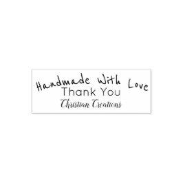 Handmade mit Liebe Danke [Ihr Name] Permastempel
