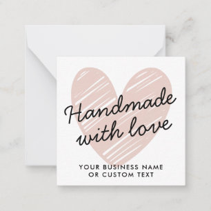 Handmade mit Liebe Herzlichen Dank Candle Care Mitteilungskarte