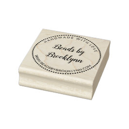 Handmade mit Liebe-Kalligrafie-Script-Name Gummistempel