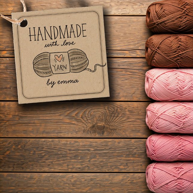 Handmade mit Liebe Knitter Kraft Danke Geschenkanhänger (Von Creator hochgeladen)