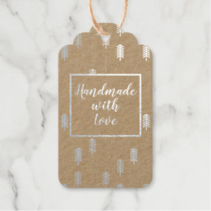 Handmade mit Liebe Mit Monogramm Business Info Geschenkanhänger