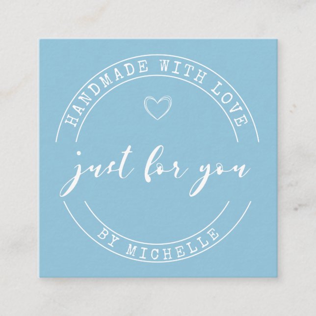 Handmade mit Liebe Script danke Karte (Vorderseite)