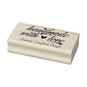 Handmade mit Vintagem Skript für die Liebe Gummistempel