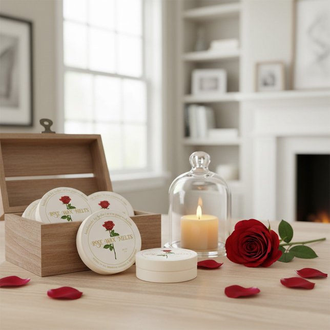 Handmade Rose Wax Melts Round Sticker (Von Creator hochgeladen)