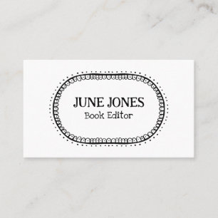 Handmade Schriftart Wonky Text Chic Custom Whimsic Visitenkarte