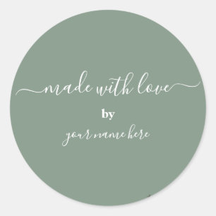 Handmade Simple Elegant Packaging Runder Aufkleber