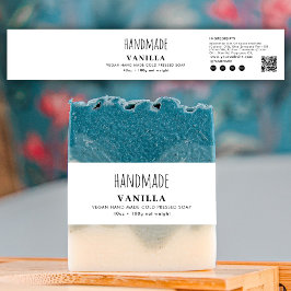 Handmade Soap Belly Band White Product Label Wrap