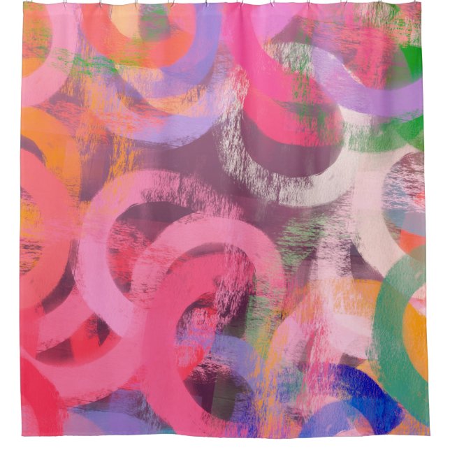 Handmade surreal abstract pattern. Modern artistic Duschvorhang (Vorderseite)
