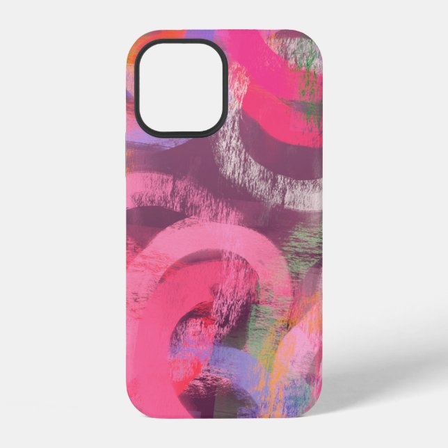 Handmade surreal abstract pattern. Modern artistic iPhone 12 Hülle (Rückseite)