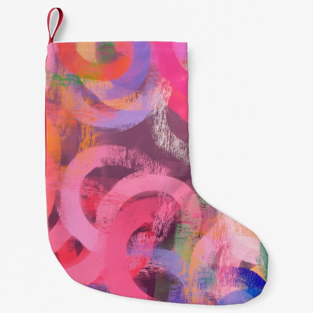 Handmade surreal abstract pattern. Modern artistic Kleiner Weihnachtsstrumpf (Vorderseite)