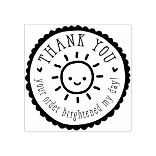 HANDMADE VERPACKUNG niedliche Sonne Vielen Dank Gummistempel