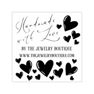 Handmade with Liebe Hearts Script Etsy Zuhause Cra Permastempel