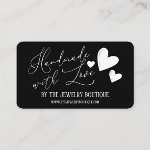 Handmade with Liebe Hearts Script Etsy Zuhause Cra Visitenkarte