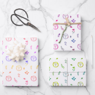 "Handmade with Liebe" - Set für helles Schleifpapi Geschenkpapier Set