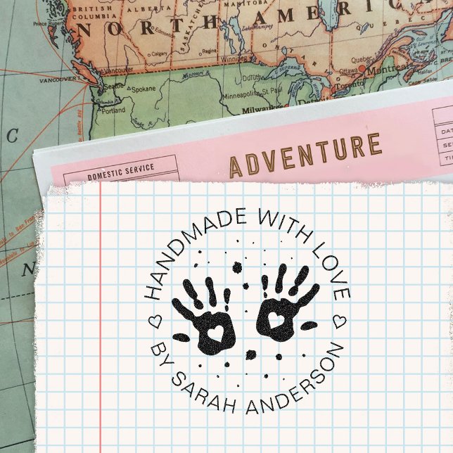 Handmade With Love Your Shop And Name Permastempel (Von Creator hochgeladen)