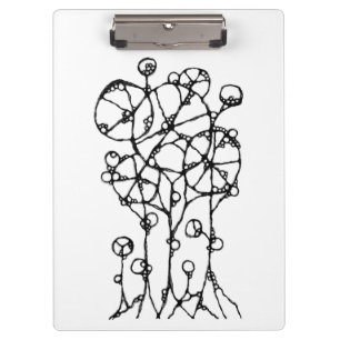 Handmalerei - Abstrakte Baumgruppe 1 + 2 Klemmbrett