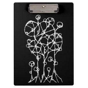 Handmalerei - Abstrakte Baumgruppe 2 Klemmbrett