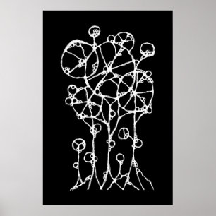 Handmalerei - Abstrakte Baumgruppe 2 Poster