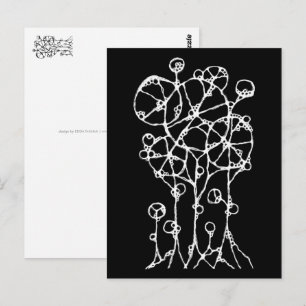 Handmalerei - Abstrakte Baumgruppe 2 Postkarte