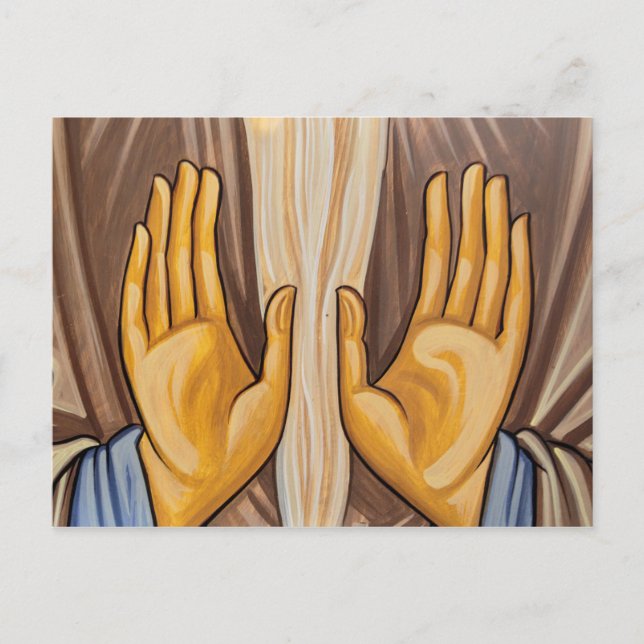 Handmalerei in einer Kirche Postkarte (Vorderseite)
