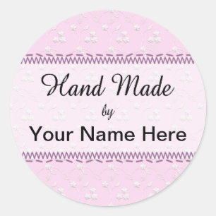 Handnähaufkleber Runder Aufkleber