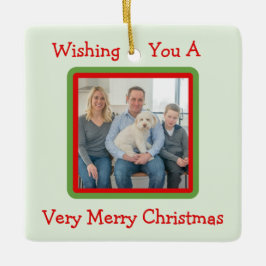 Handpainted Snowy Winter Trees PHOTO  Keramikornament