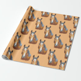 Handpferd zeichnend geschenkpapier