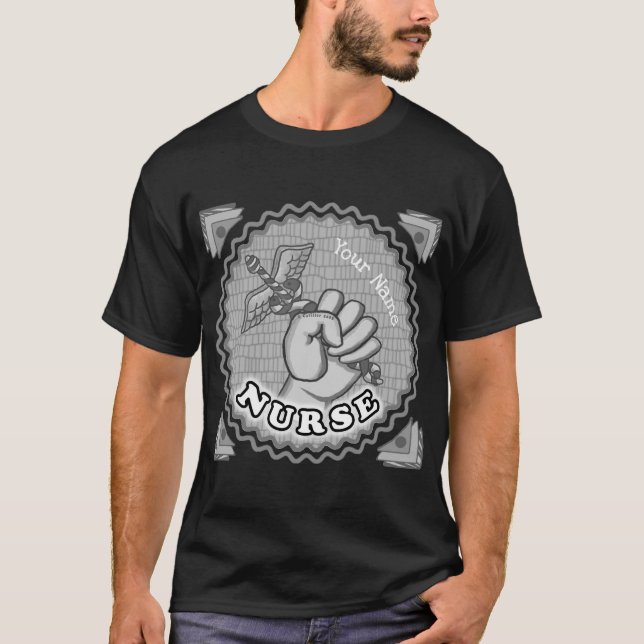 Handpfleger Caduceus T-Shirt (Vorderseite)