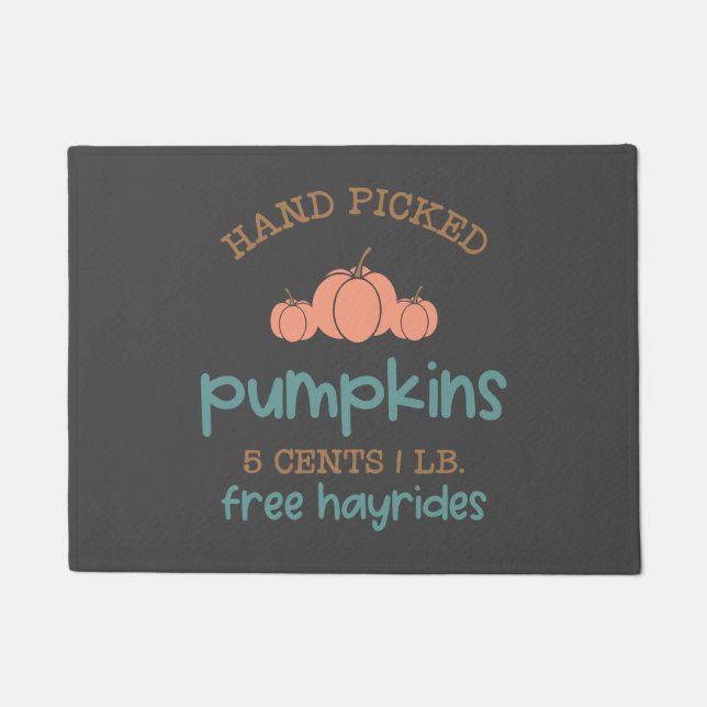 Handpickte Pumpkins Fußmatte (Vorderseite)