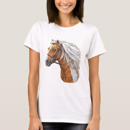 Handportrait mit zeichnend Pferdeschwanz T-Shirt