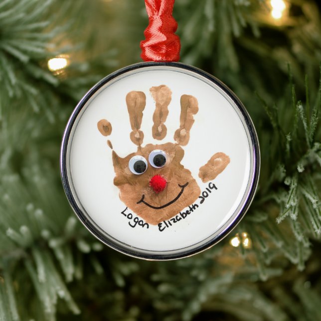 Handprint der Handschrift von benutzerdefinierten  Ornament Aus Metall (Baum)