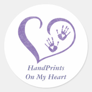 HandPrint-Logo-Aufkleber Runder Aufkleber